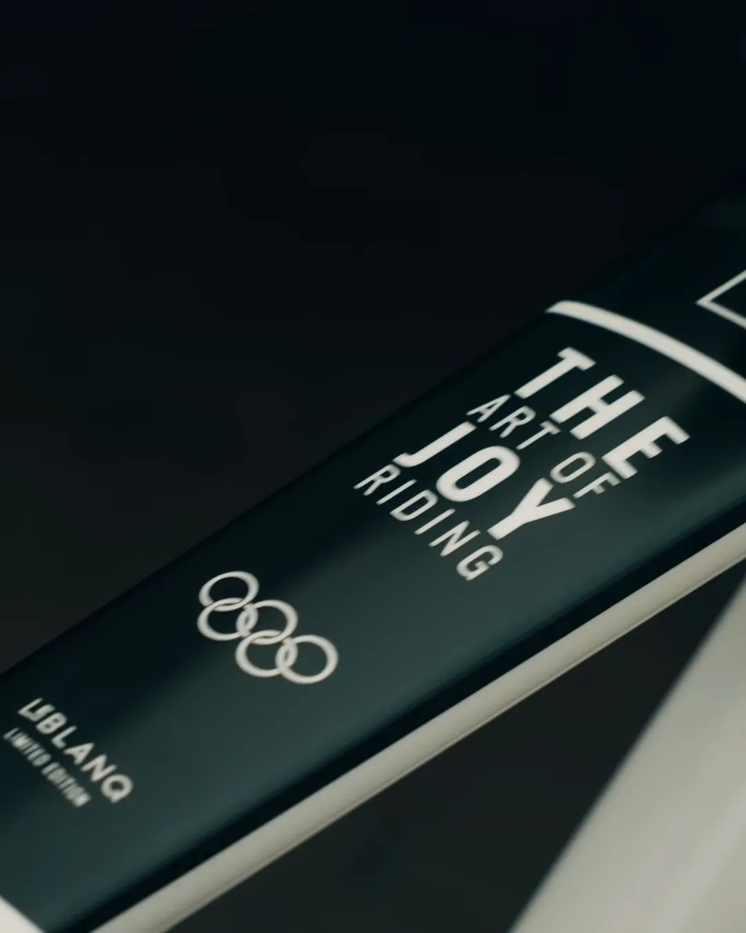 The Art of Joy Riding lettering and Olympic rings on the LeBlanq limited-edition Swift top tube